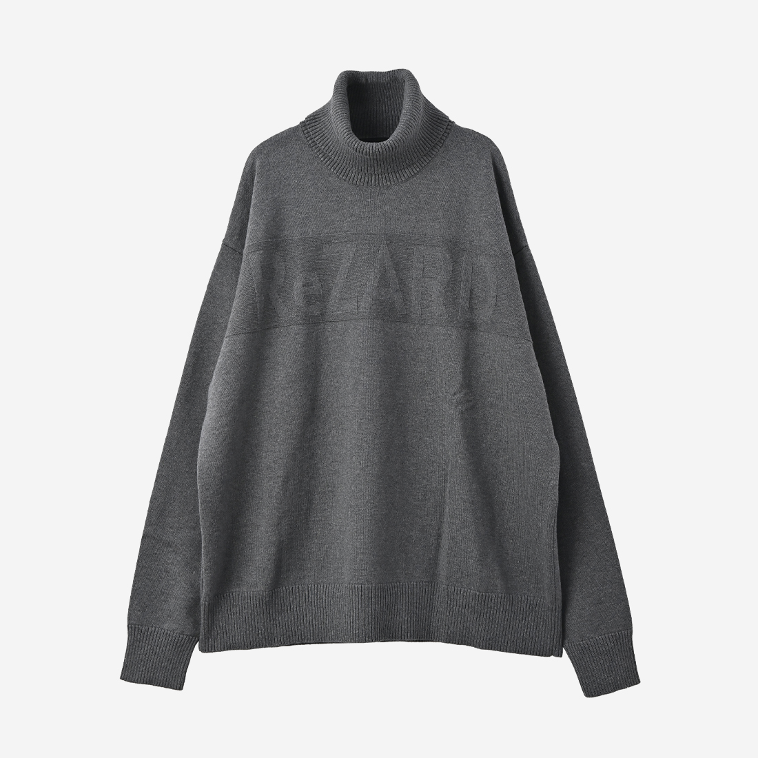 【ReZARD】Logo Turtle Neck Sweater(Charcoal)