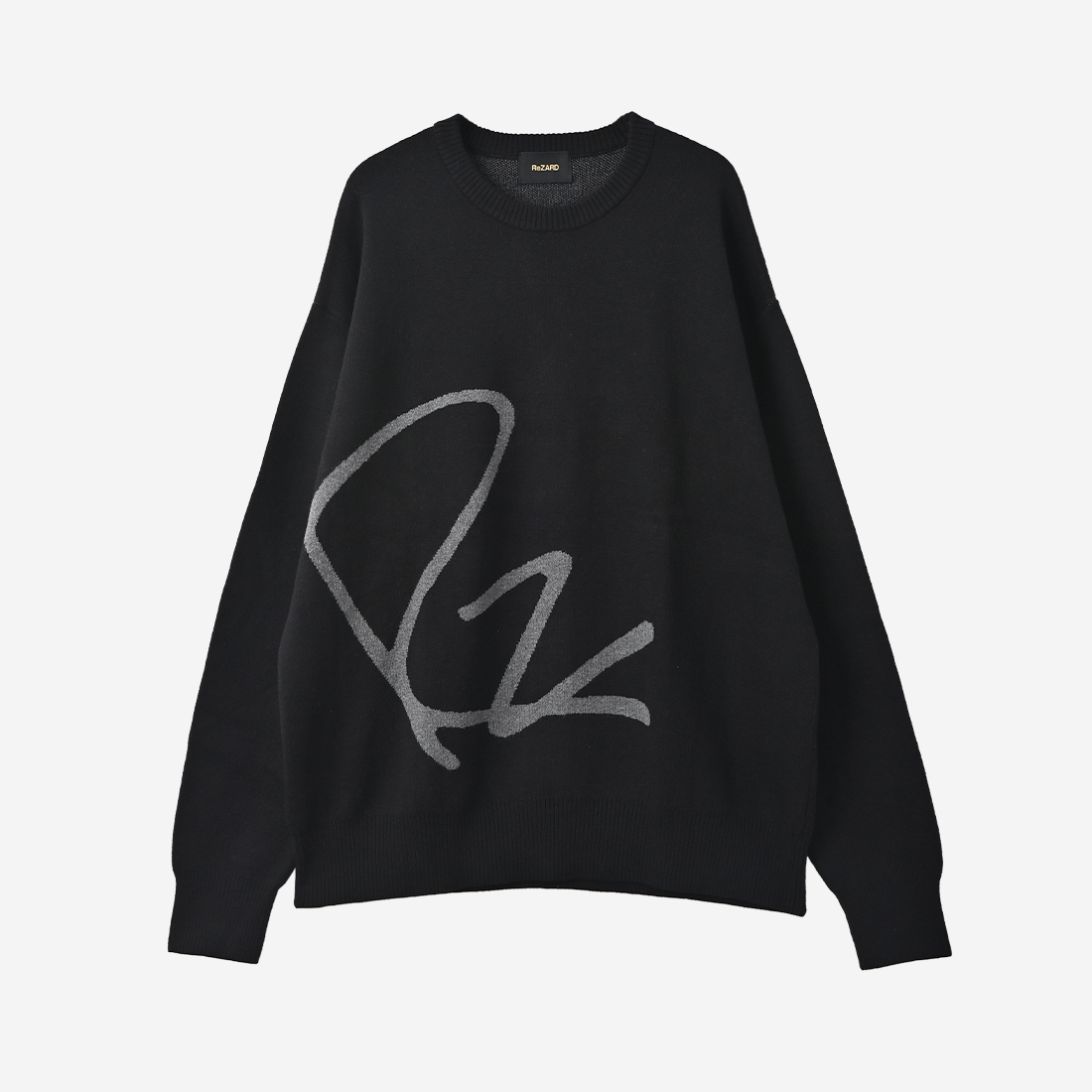 【ReZARD】Rz Logo Jacquard Sweater(Black)