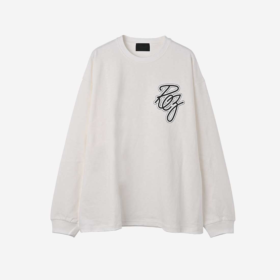 【ReZARD】Thick Layer Printed Long Sleeve T-shirts(White)