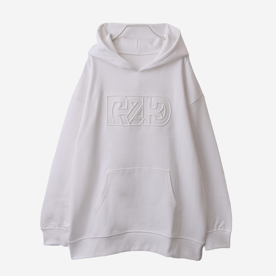 【ReZARD】Emboss Logo Hoodie(White)