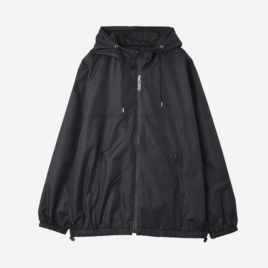【ReZARD】Logo Fastener Hooded Jacket(BLACK)
