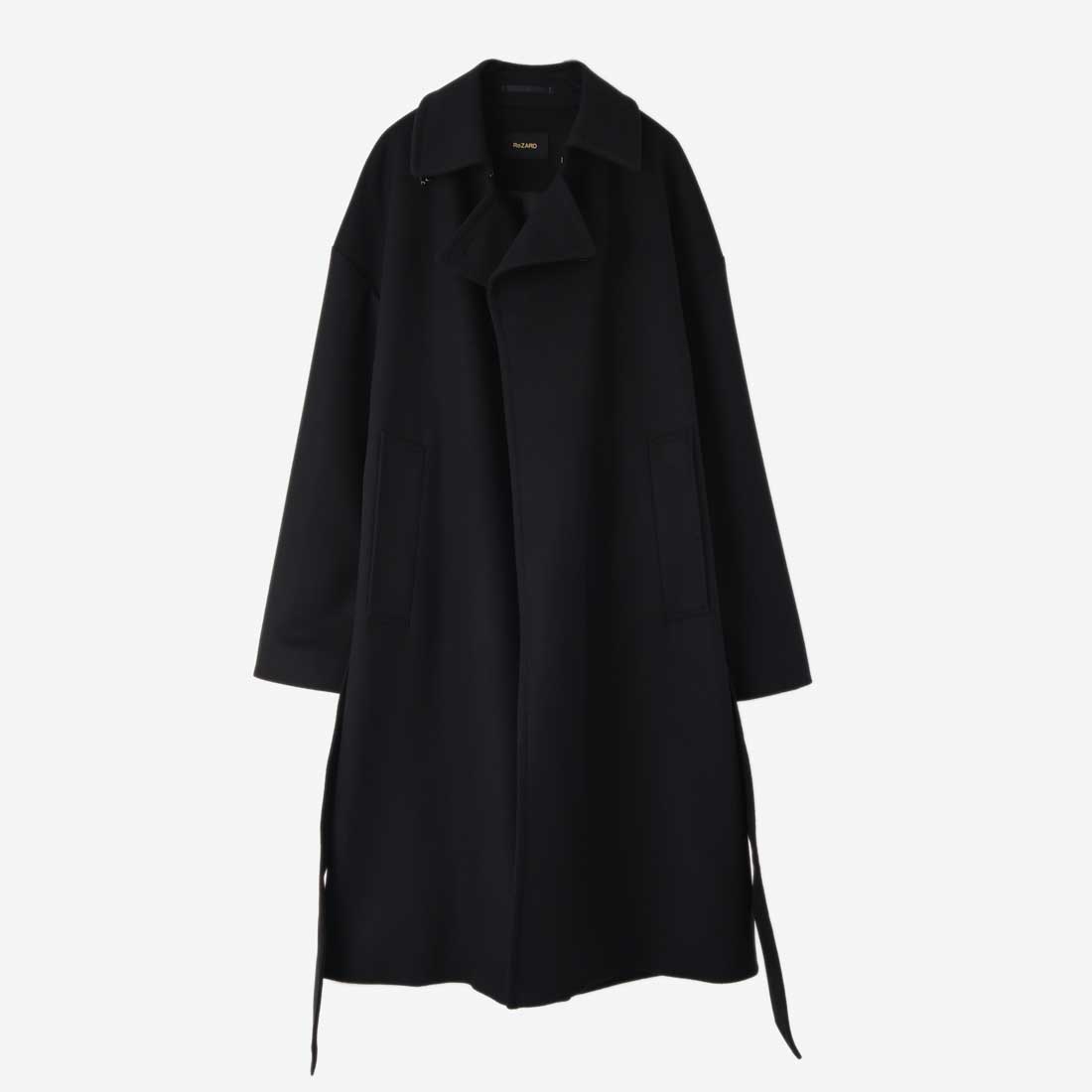 Wool Cashmere Double Chester Coat(BLACK)