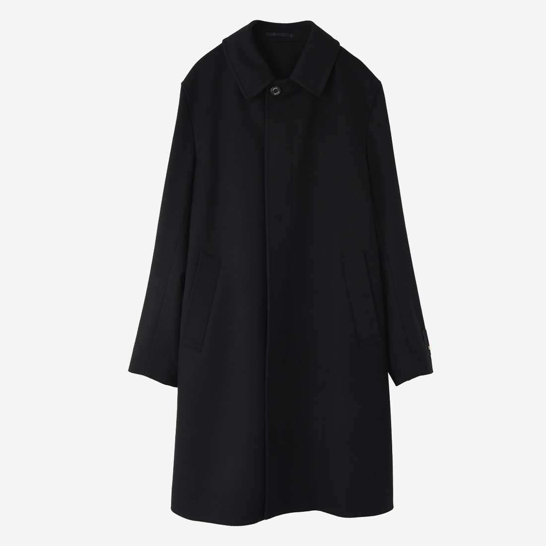 Wool Cashmere Stain Collar Coat(BLACK)
