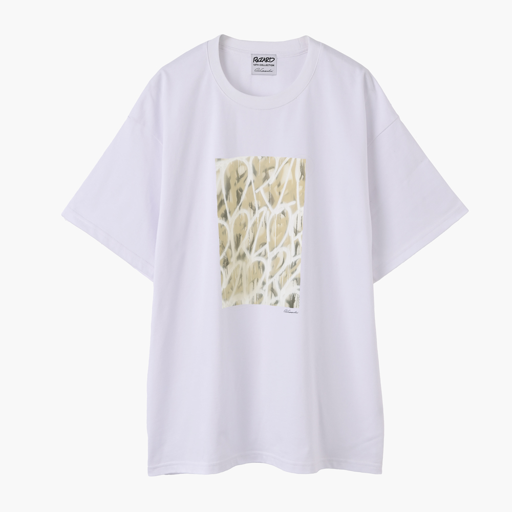 Spray Logo Graphic T-Shirts(WHITE)