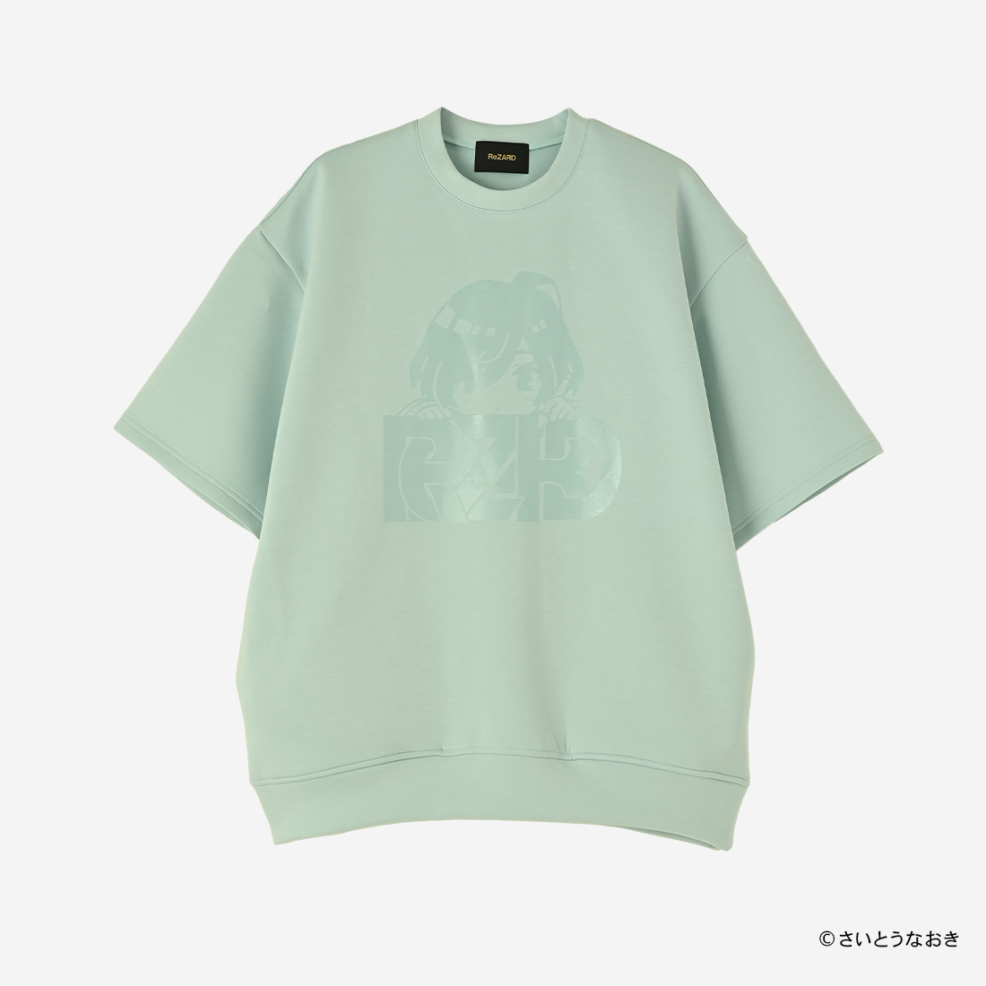 【ReZARD × さいとうなおき】Half Sleeve Sweat(Light green)